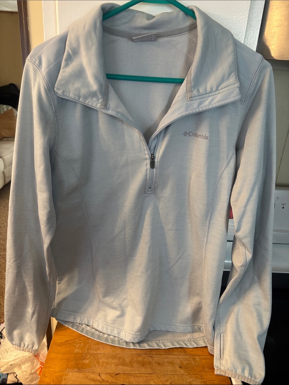 Columbia Women's Light Gray Quarter-Zip Performance Pullover
